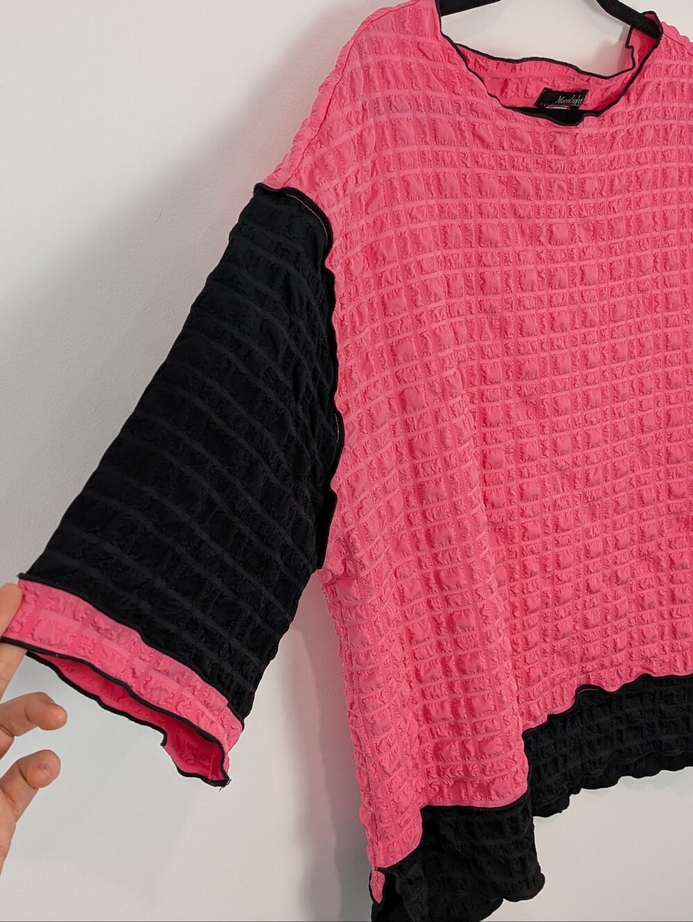 Moonlight Y&S Fashion Design Textured Boxy Top S Lagenlook Art To Wear - Picture 2 of 5